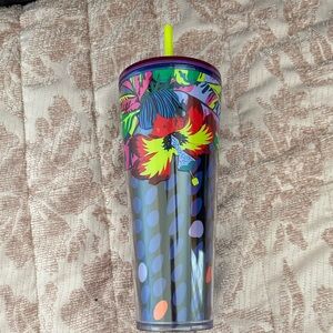 Starbucks Colorful Floral Tumbler with Straw